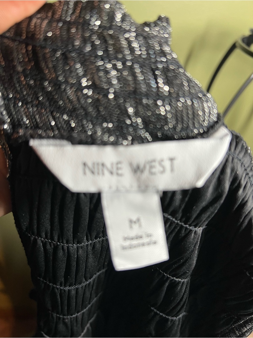 Nine West Metallic Silver Evening Dress